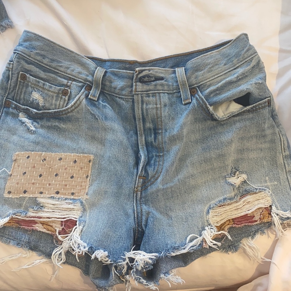 Vintage Levi patchwork shorts!